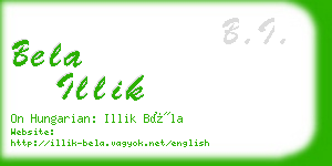 bela illik business card